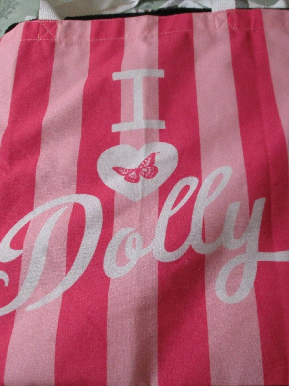 DG Dolly Parton Canvas Tote Bag I Heart DOLLY NWT